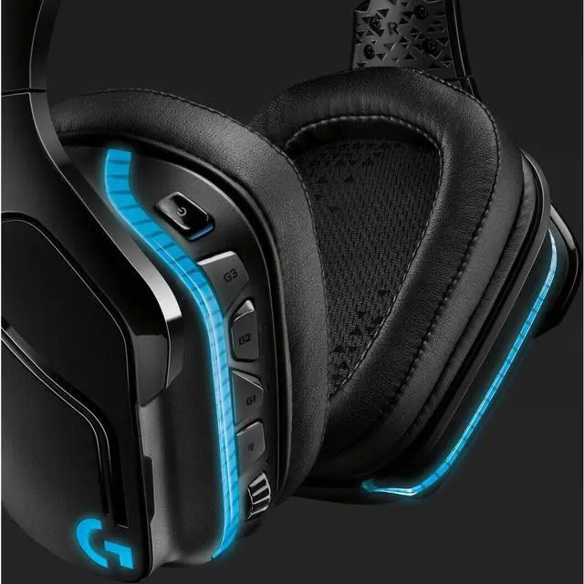 Alt view image 3 of 6 - Logitech G935 Wireless 7.1 Surround Lightsync Gaming Headset