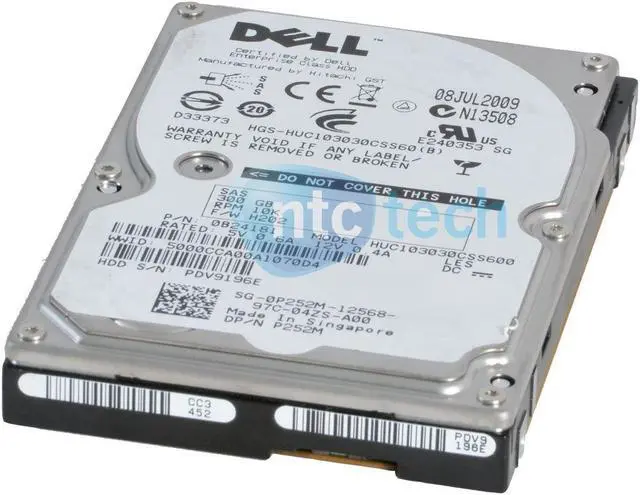 Main image of Dell P252M 300GB SAS 2.5in 10K Server Hard Disk Drive - U709K - HUC103030CSS600