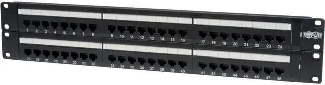 Main image of Tripp Lite N252-048 48-Port Cat6 Cat5 Patch Panel Rackmount 110 Punch Down RJ45