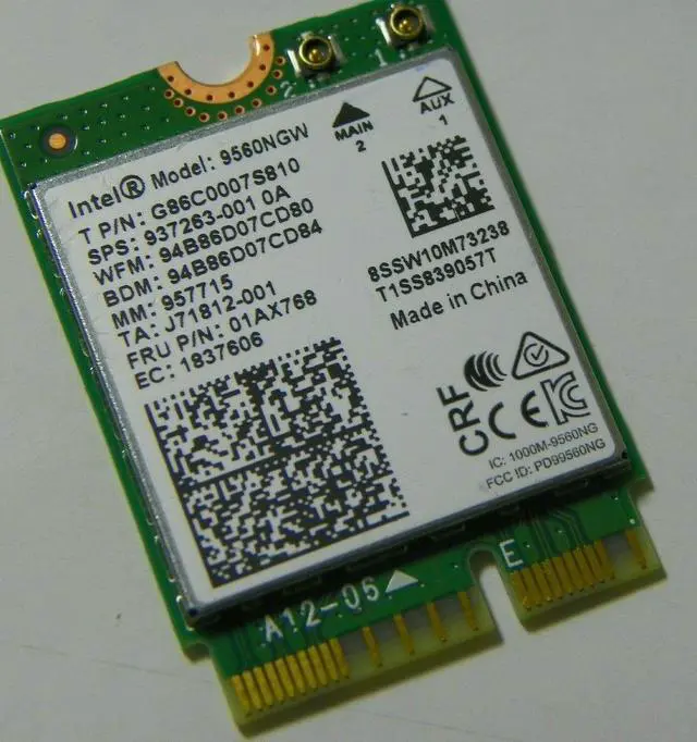Main image of New 01AX768 937263-001 Intel Dual Band Wireless-AC 9560 (9560NGW) abgn+ac BT NGF