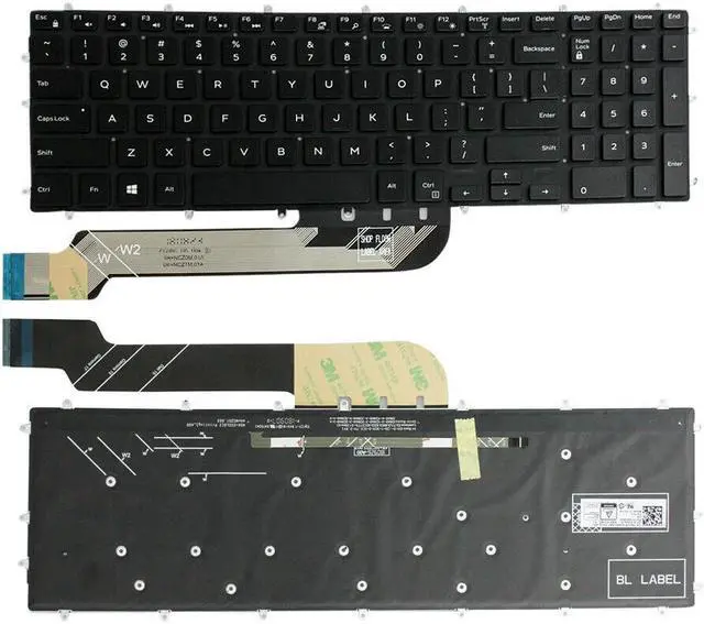 Main image of New US Black English Backlit Laptop Keyboard (without palmrest) Replacement for Dell G3 15 3590 G3 3579 G3 3779 G5 15 5590 G7 15 7588 17 7790 Light Backlight