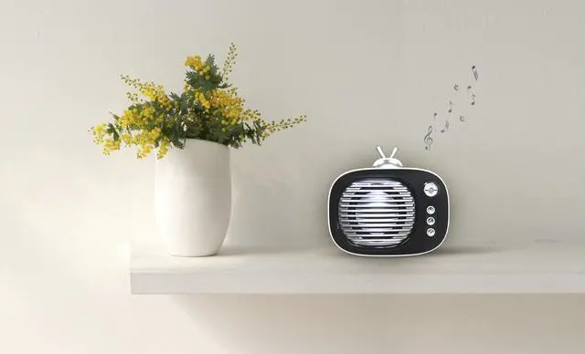 Alt view image 2 of 3 - ZTECH Vintage Mini Bluetooth Speaker & Phone Stand