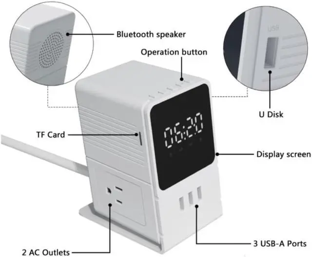 Alt view image 3 of 3 - ZTECH Power Cube & Speaker