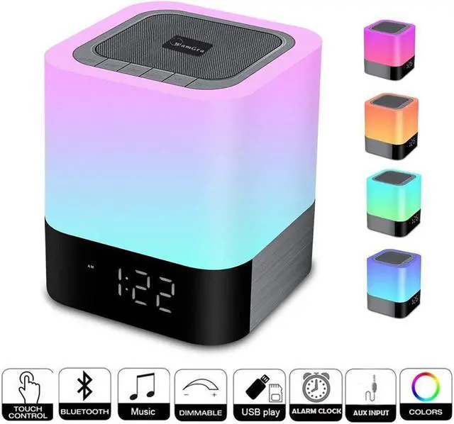 Alt view image 3 of 3 - Xtreme Time Color Changing Wireless Alarm Clock Speaker