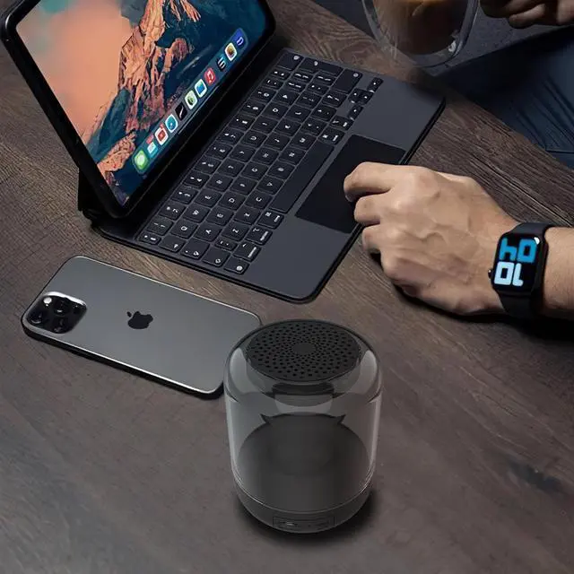 Alt view image 4 of 4 - ZTECH SYNCWAVE 2-Pack of LED Wireless Speakers with Synchronized Audio