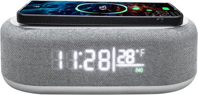 Main image of ZTECH Alarm Clock with Wireless Charger & LED Lamp