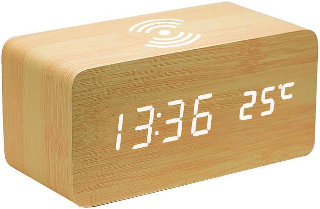 ZTech Wooden Alarm Clock & Phone Charging Dock - Newegg.com