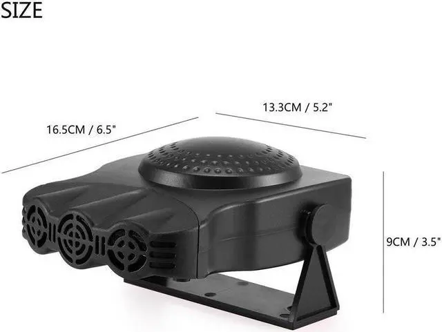 Alt view image 6 of 10 - Portable Car Heater Fan, ixaer Car Vehicle Heating Cooling Fan 30 Seconds Fast Heating Quickly Defrosts Defogger 12V 150W Auto Ceramic Heater Cooling Fan 3-Outlet - Winter Auto Windscreen Heater Fan