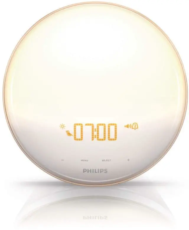 Alt view image 2 of 6 - Philips Wake-Up Light Alarm Clock with Colored Sunrise Simulation and Sunset Fading Night Light, White (HF3520)