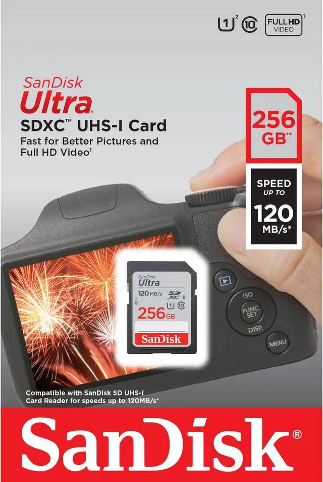 Alt view image 4 of 8 - SanDisk Ultra SDXC Memory Card 256GB Class 10UHSI 120MBS