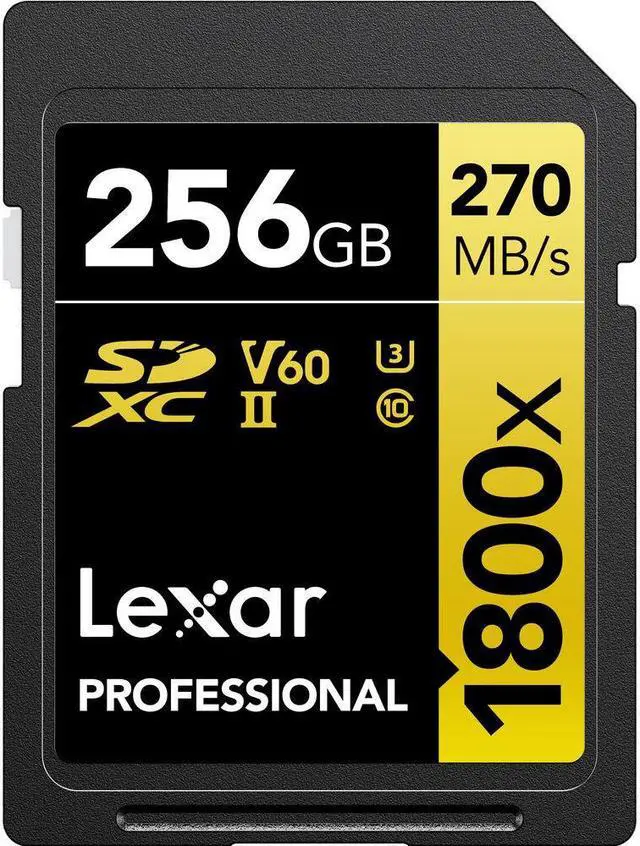 Main image of Lexar Gold Series Professional 1800x 256GB UHS-II U3 SDXC Memory Card