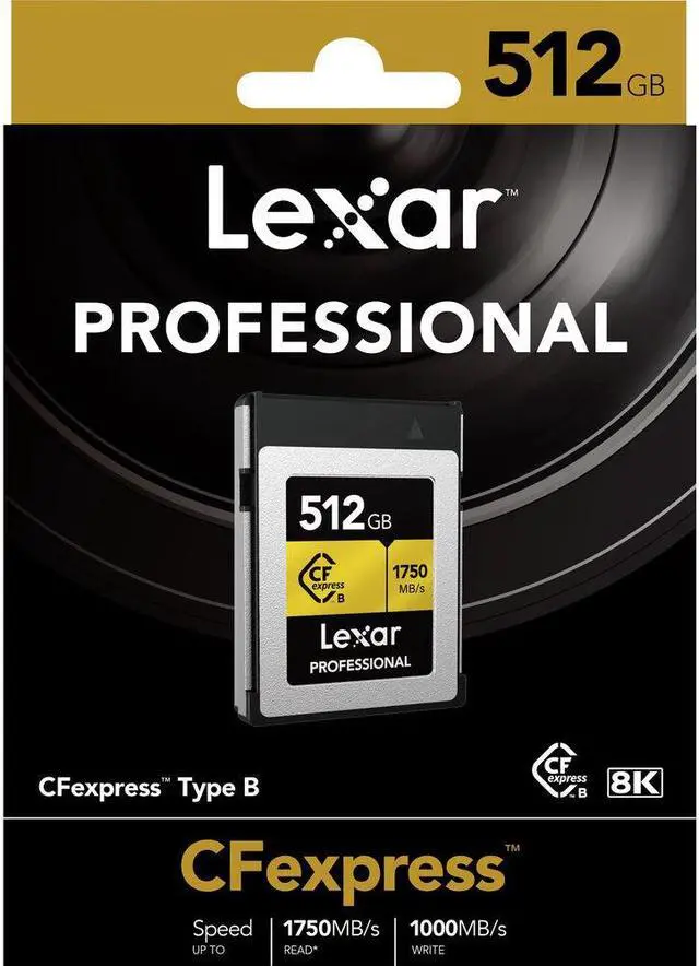 Alt view image 4 of 5 - Lexar 512GB Professional CFexpress Type B Card GOLD Series