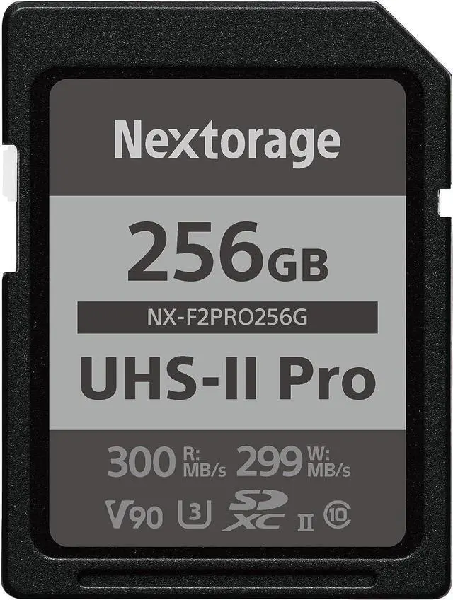 Main image of Nextorage Ultra Fast v90 UHS-II SD Card PRO 256GB max Write Speed 299MB/s Read Speed 300MB/s (SDXC UHS2 Memory Card NX-F2PRO)