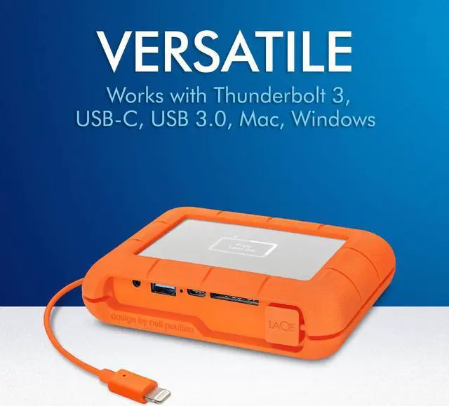 Alt view image 5 of 5 - LaCie Rugged Boss SSD 1TB USB 3.1 Gen 2, Type-C External NVMe SSD
