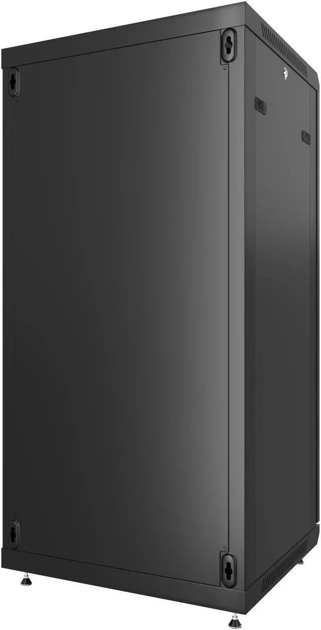 Alt view image 5 of 7 - Server Rack – 27U - Wall Mount Rack - Locking Cabinet for Network - Electronics - Security - Audio - Video - AV Equipment - Data Rack - wheels / Power Strip / 2 X Shelves / Fan - 24-Inch Depth