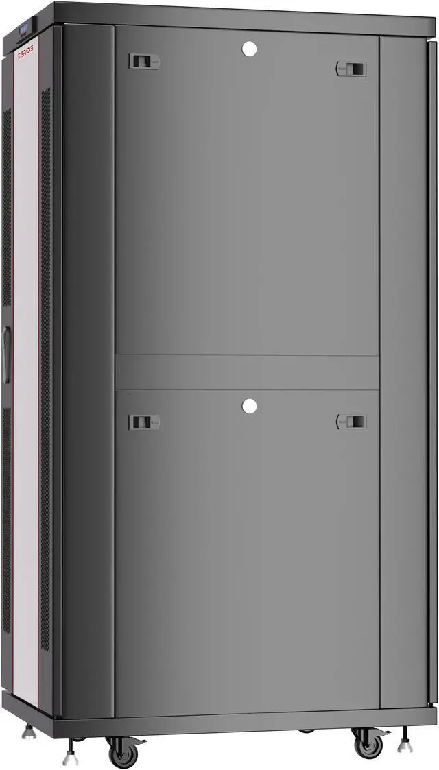Alt view image 4 of 7 - Server Rack - Locking Cabinet - Network Rack - Av Cabinet - 37U - Rack Mount - Free Standing Network Rack- Server Cabinet - Caster Leveler - Rack Shelf - Cooling Fans - Thermostat – PDU – 24" Depth