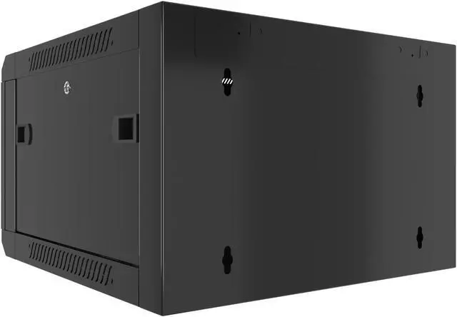 Alt view image 5 of 7 - 6U Wall Mount Server Rack Computer Cabinet Locking Network Enclosure for Av Audio Video Electronics Networking Equipment Data Cabinet