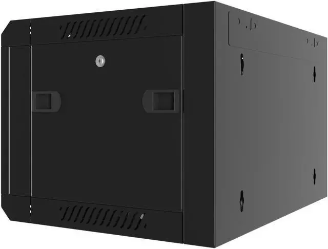 Alt view image 5 of 7 - 9U Wall Mount Server Rack Computer Cabinet Locking Network Enclosure for Av Audio Video Electronics Networking Equipment Data Cabinet