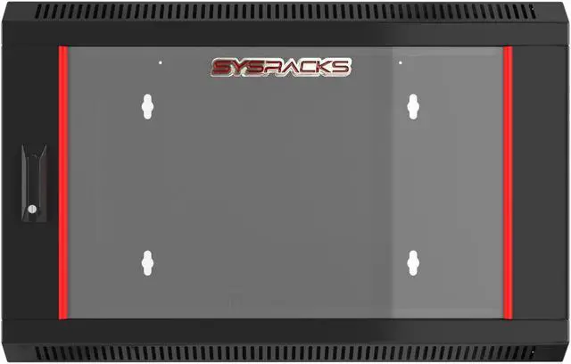 Alt view image 4 of 7 - 9U Wall Mount Server Rack Computer Cabinet Locking Network Enclosure for Av Audio Video Electronics Networking Equipment Data Cabinet