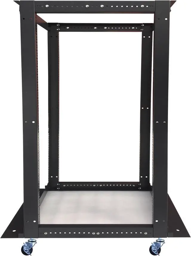 Alt view image 3 of 14 - 22U  4 Post Open Frame 19" Network Server Rack Cabinet Adjustable Depth 24"-37" FITS MOST SERVER EQUIPMENT