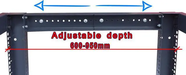 Alt view image 3 of 14 - 27U  4 Post Open Frame 19" Network Server Rack Cabinet Adjustable Depth 24"-37" FITS MOST SERVER EQUIPMENT