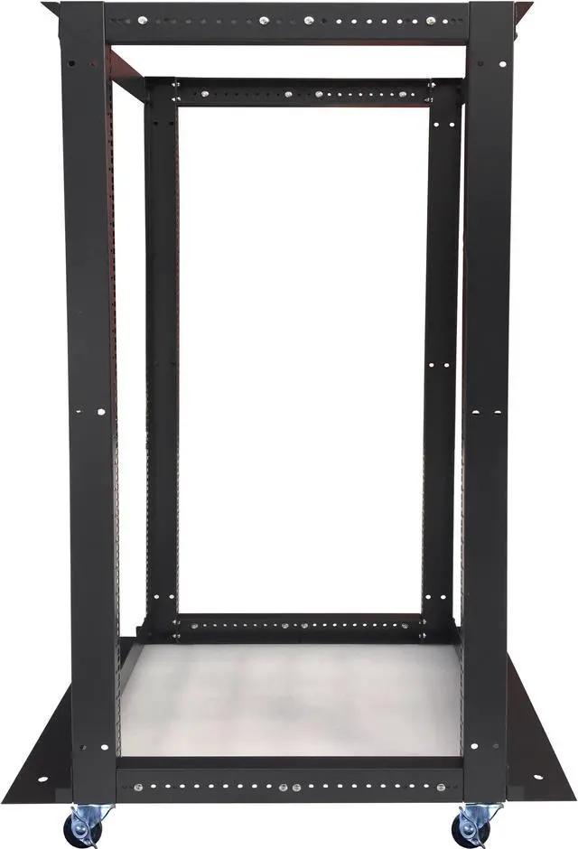 Alt view image 5 of 14 - 27U  4 Post Open Frame 19" Network Server Rack Cabinet Adjustable Depth 24"-37" FITS MOST SERVER EQUIPMENT