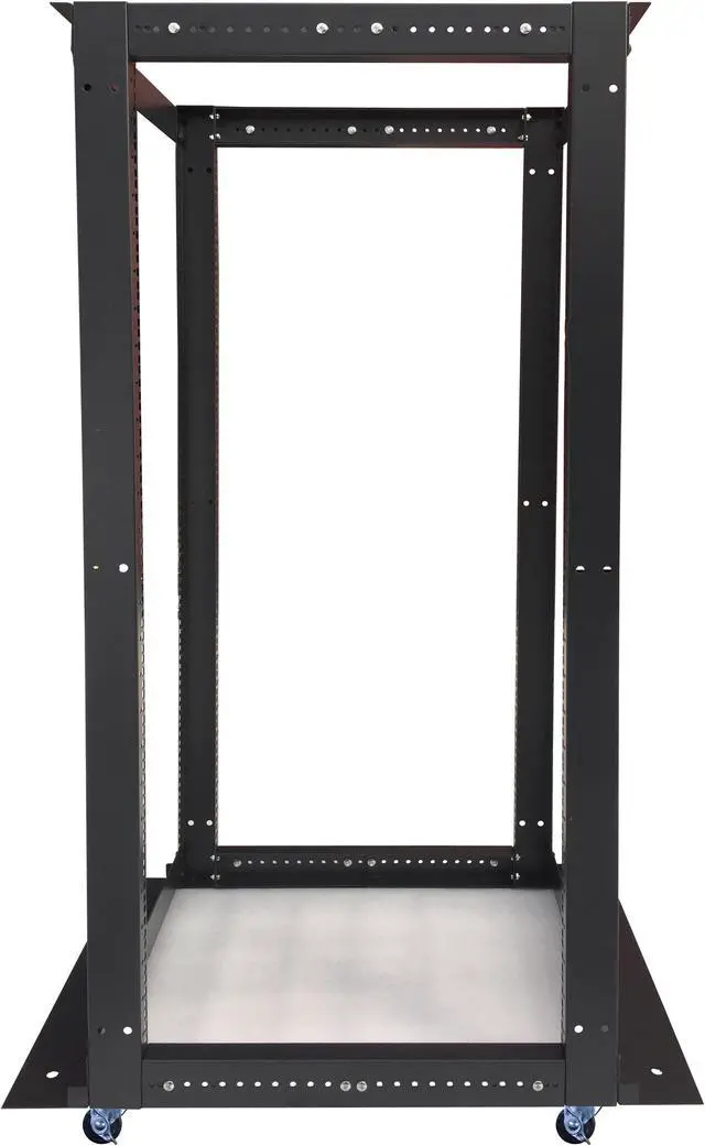 Alt view image 4 of 7 - 32U  4 Post Open Frame 19" Network Server Rack Cabinet Adjustable Depth 24"-37" FITS MOST SERVER EQUIPMENT