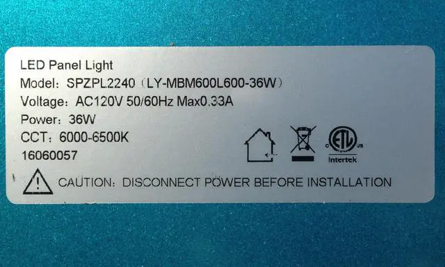 Alt view image 3 of 7 - 36W LED Square Ceiling Recessed Down Light Bulbs Panel Lamp 600X600mm