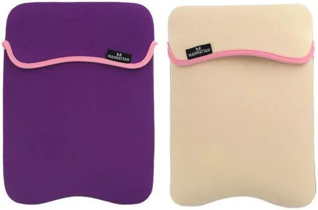 Alt view image 2 of 3 - Reversible Notebook Sleeve Fits Most Widescreens Up to 10" - Purple/Cream