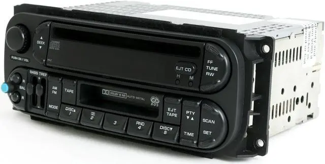 Alt view image 3 of 6 - Dodge Jeep Chrysler 02-06 AM FM CD Cassette w Bluetooth Music P05091605AC - RAZ