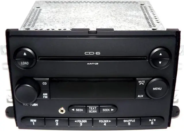Alt view image 6 of 7 - Ford Fusion & More - AM FM 6 Disc mp3 CD Player w Aux Input 6E5T-18C815-AL