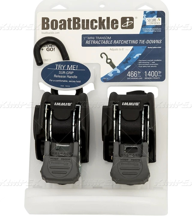Alt view image 2 of 13 - Boatbuckle 1 Retractable Transom Tiedown F106877