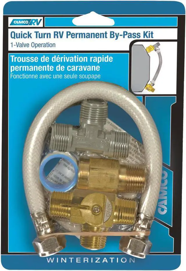 Alt view image 2 of 16 - CAMCO 35983 Quick Turn Permanent Waterheater Bypass Kit