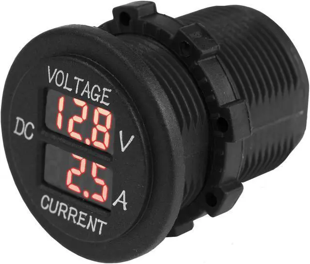Alt view image 2 of 7 - Sea-Dog Round Voltage & Amp Meter - 6V-30V & 0 Amp - 10 Amp Meter