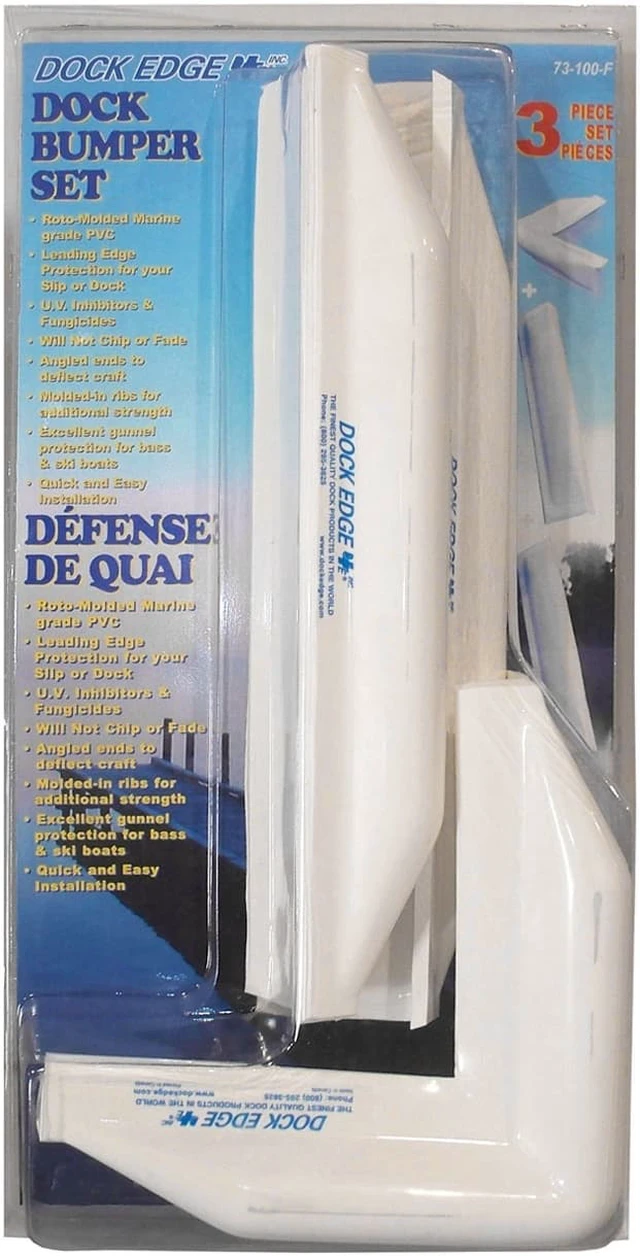 Alt view image 2 of 7 - Dock Edge 3 Piece Dock Bumper Kit - 1 Corner Piece, 2 18" Straight Pieces