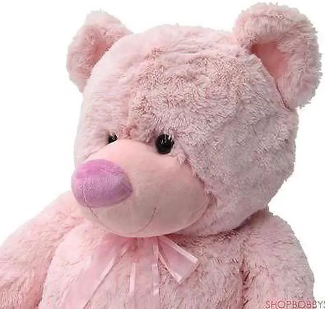 Alt view image 2 of 6 - Joon Huge Teddy Bear With Ribbon - Pink