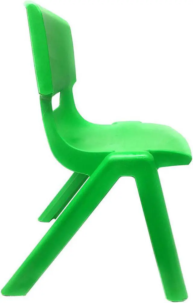 Alt view image 2 of 3 - JOON Stackable Plastic Kids Learning Chairs, Green, 20.5x12.75X11 Inches, 2-Pack