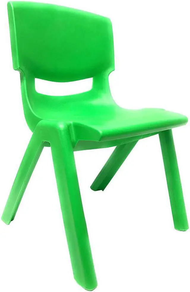 Main image of JOON Stackable Plastic Kids Learning Chairs, Green, 20.5x12.75X11 Inches, 2-Pack