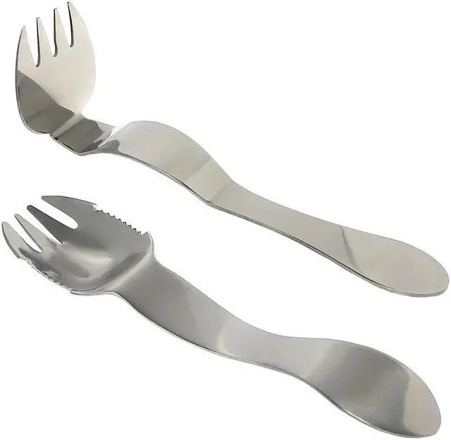 Main image of Spigo 2-Piece Multi-Purpose Pulled Meat Shredder Fork Set, Silver, 7.9 Inches