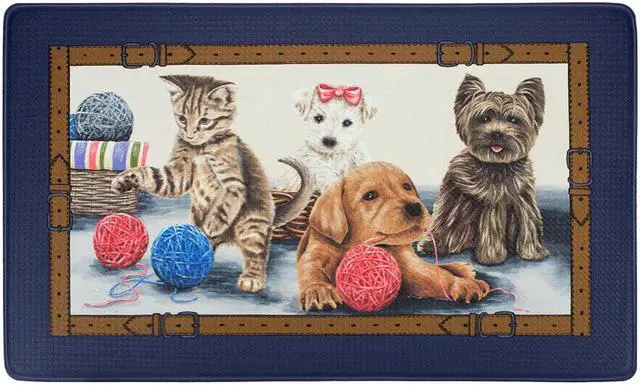 Main image of Precious Decorative Anti-Fatigue Mat, Navy Blue, 18x30 Inches