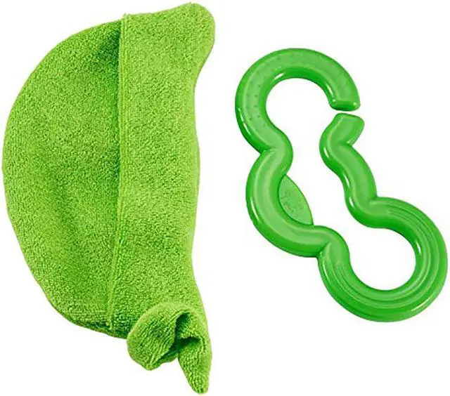 Alt view image 2 of 3 - The First Years Chilled Peas 2-In-1 Teether, Green, 3 Months Up