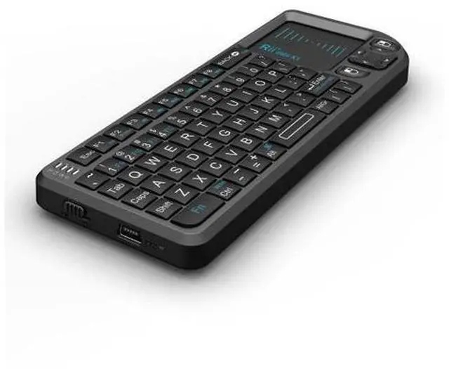 Alt view image 3 of 5 - New Rii mini X1 Handheld 2.4G Wireless Keyboard Touchpad Mouse for PC Notebook Smart TV Black Keypad