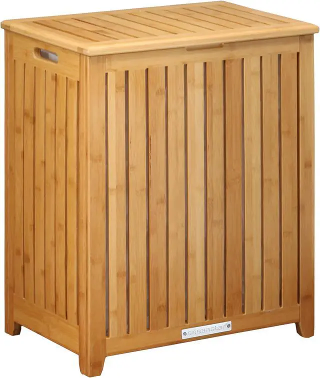 Alt view image 6 of 7 - Oceanstar Spa-Style Bamboo Laundry Hamper BRH1248