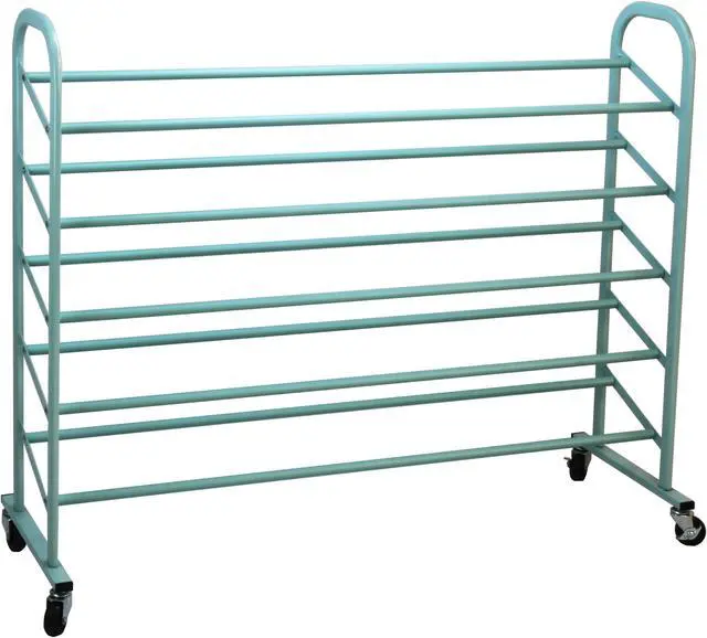 Main image of Oceanstar 5-Tier Metal Shoe Rack, Turquoise