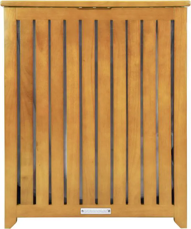 Alt view image 3 of 7 - Oceanstar Spa-Style Bamboo Laundry Hamper BRH1248