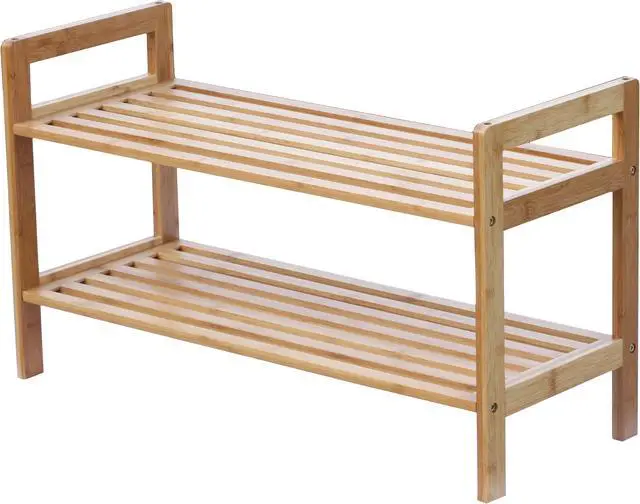 Main image of Oceanstar 2 Tier Bamboo Shoe Rack