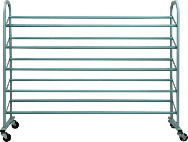 Alt view image 3 of 4 - Oceanstar 5-Tier Metal Shoe Rack, Turquoise