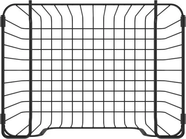 Alt view image 4 of 7 - Oceanstar Stackable Metal Wire Storage Basket Set for Pantry, Countertop, Kitchen or Bathroom  Black, Set of 2