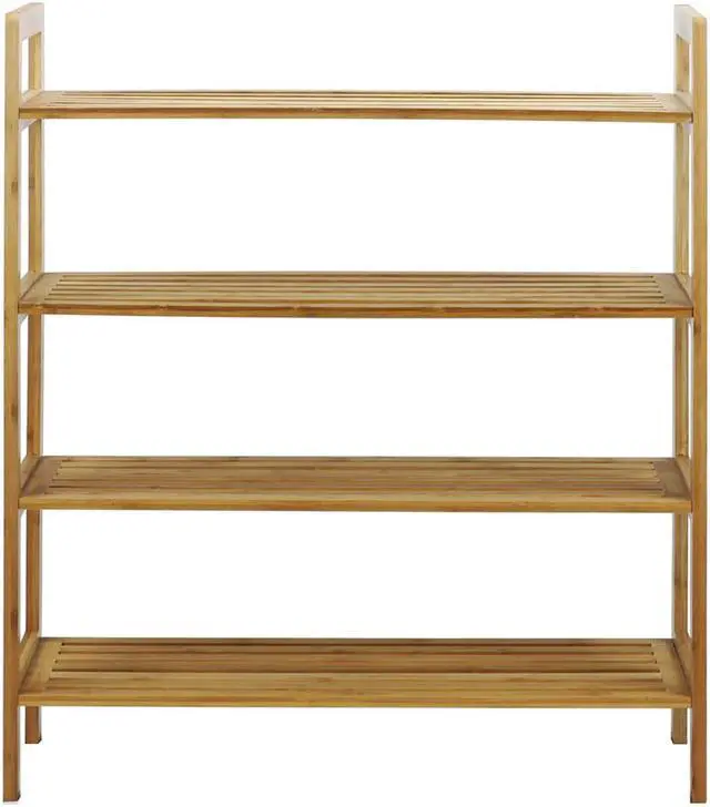 Alt view image 4 of 6 - Oceanstar 4-Tier Bamboo Shoe Rack, Natural