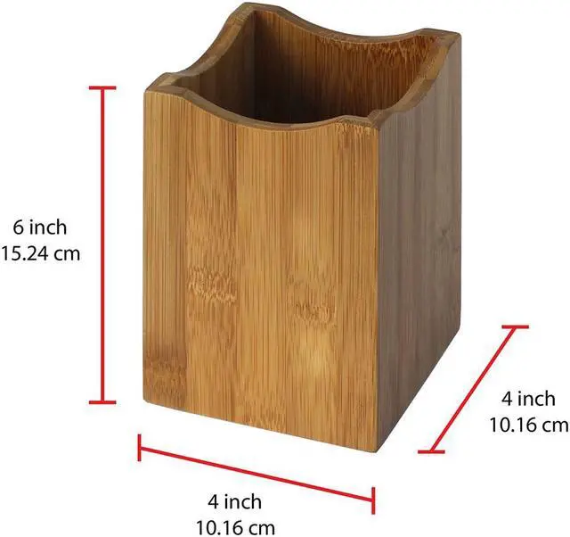 Alt view image 5 of 5 - Oceanstar H1347 Bamboo Utensil Holder